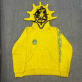 Glo Gang Yellow Spiked Full-Zip Mask Hoodie
