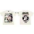 Hellstar "Must Be Stopped" Newsprint Graphic Tee - Off-White