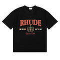 RHUDE "Bay of Angels Yacht Club" Graphic Print T-Shirt - Black