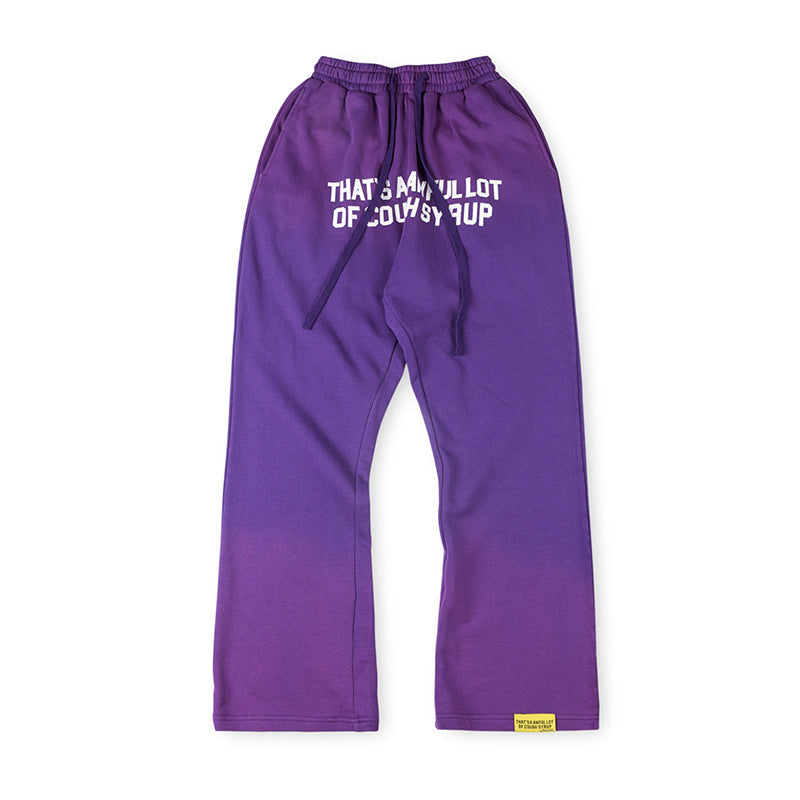 That's A Awful Lot Of Cough Syrup Gradient Sweatpants - Purple