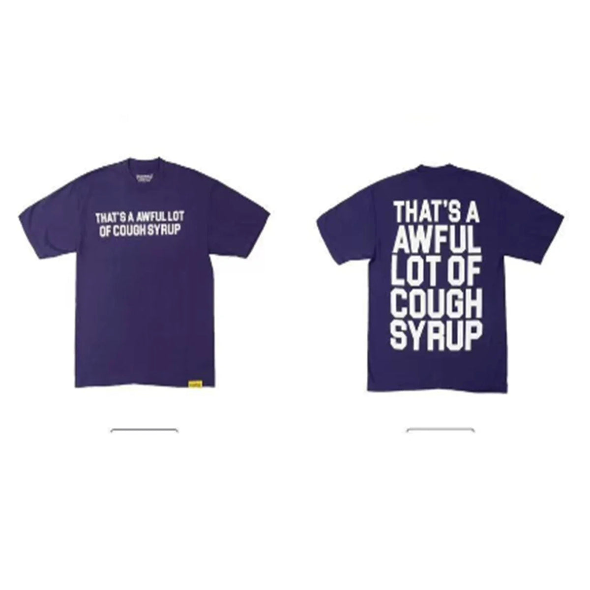 That's A Awful Lot Of Cough Syrup Stacked Text T-Shirt - Purple