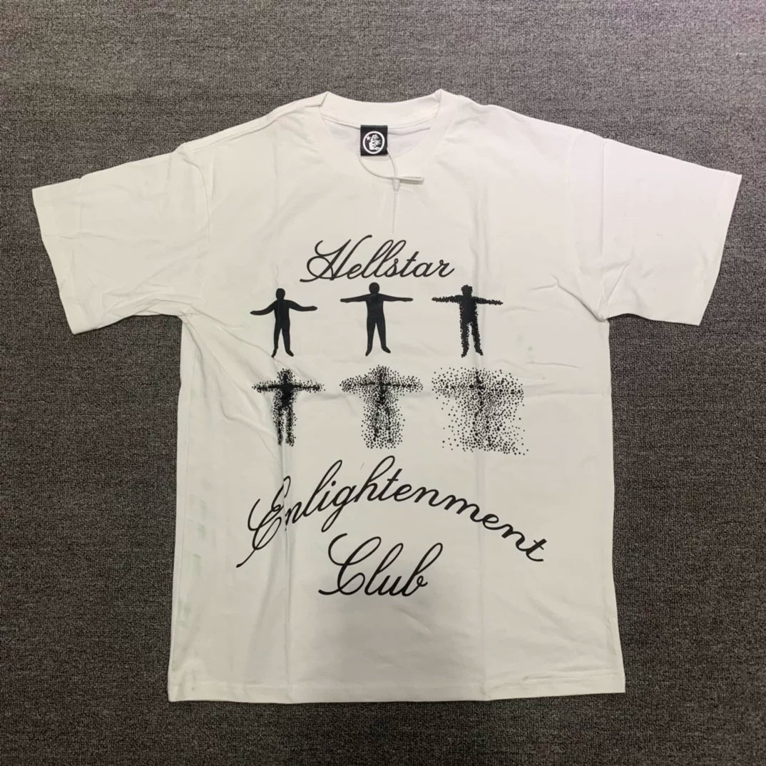 Hellstar "Enlightenment Club" Dissolving Figures Graphic Tee -White