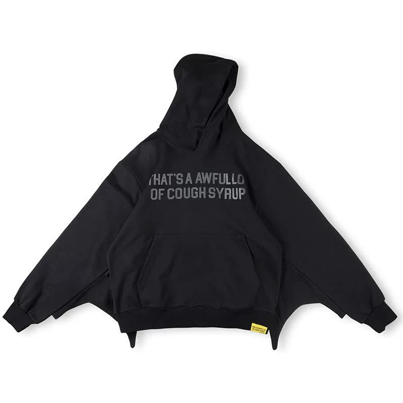 That's A Awful Lot Of Cough Syrup Small Back Logo Hoodie - Black
