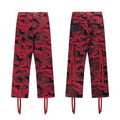 Hellstar Camo Cargo Pants with Straps red
