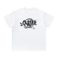 Syna World Vintage Oversized Graffiti Tag Graphic Tee (White / Black)