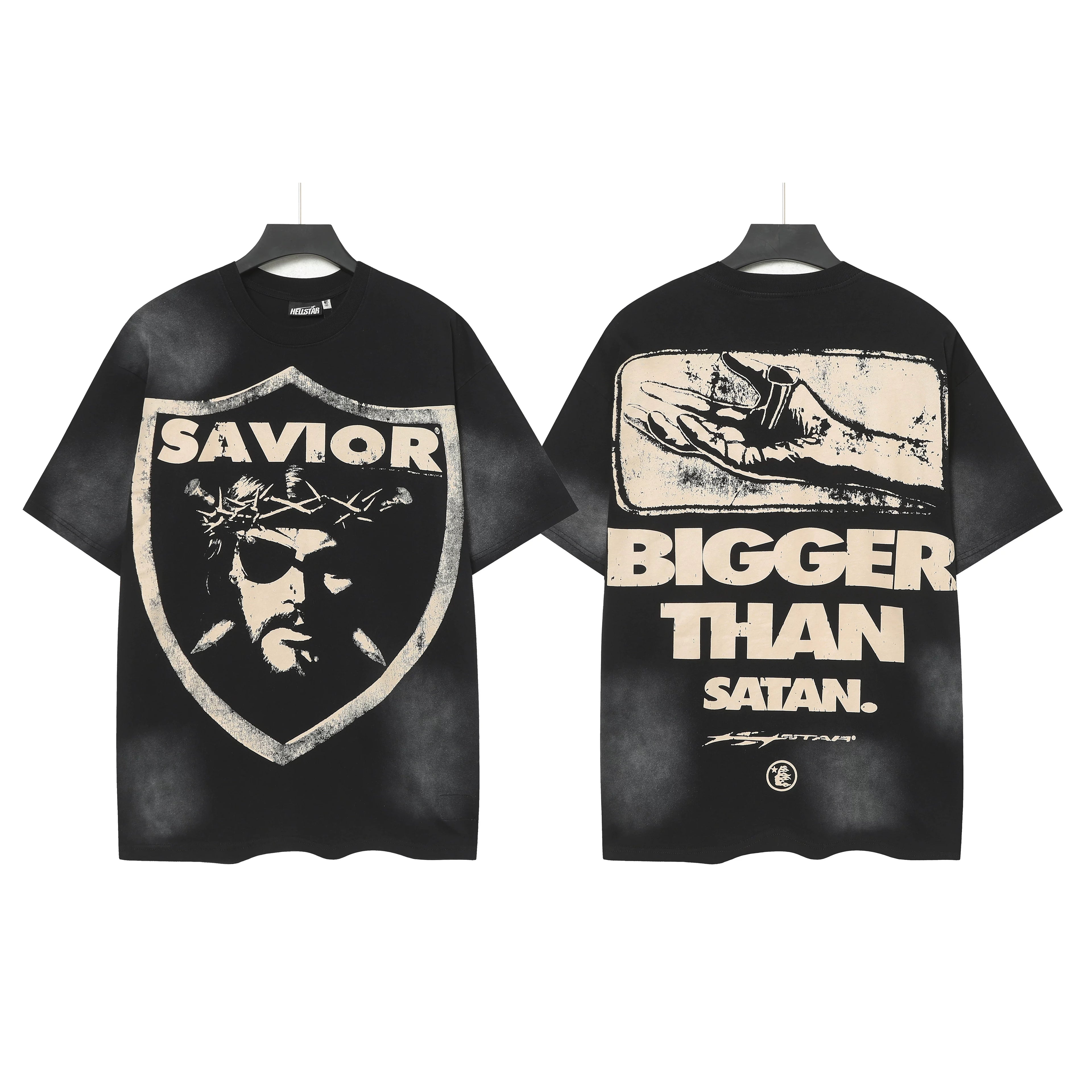 Hellstar "Savior / Bigger Than Satan" Graphic Tee - Black