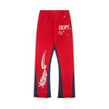 Gallery Dept. "DEPT." Tribal Star Graphic Contrast Panel Sweatpants - Red & Navy