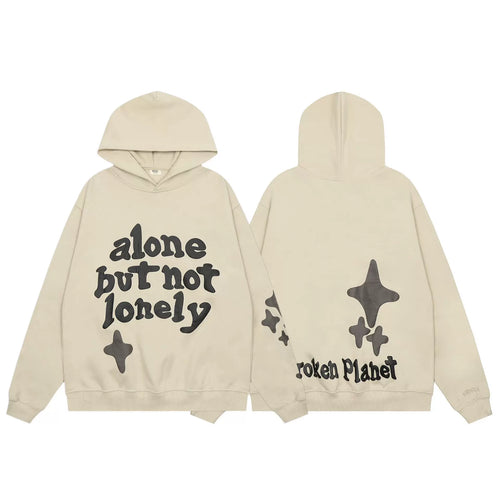 Broken Planet "Alone But Not Lonely" Beige Hoodie