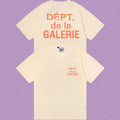 Gallery Dept. DÉPT. de la GALERIE Short Sleeve T-Shirt - Cream/Orange