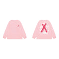 Anti Social Social Club X-Cross Red Logo Long Sleeve T-Shirt - Pink