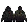 Who Decides War All-Over Print Zip-Up Hoodie - Black/Multi