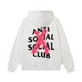 Anti Social Social Club Red X-Cross Logo Hoodie - White