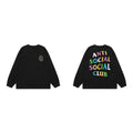 Anti Social Social Club Multi-Color Logo Long Sleeve T-Shirt - Black