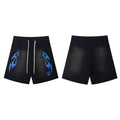 Hellstar Tribal Flame Gradient Shorts black