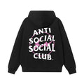 Anti Social Social Club Pink Circle Logo Hoodie - Black/White