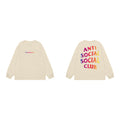 Anti Social Social Club Gradient Logo Long Sleeve T-Shirt - Cream