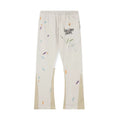 Gallery Dept. Paint Splatter Contrast Panel Sweatpants - Off-White / Cream