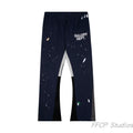 Gallery Dept. Paint Splatter Contrast Panel Sweatpants - Navy Blue