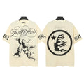 Hellstar "The Path to Paradise" Cherub & Flame Face Graphic Tee Cream