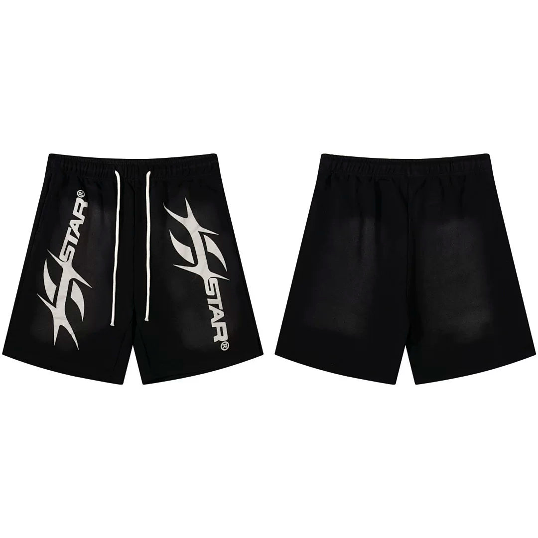 Hellstar Spiked Star Logo Black Shorts