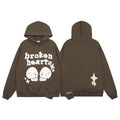Broken Planet "Broken Hearts" Brown Hoodie