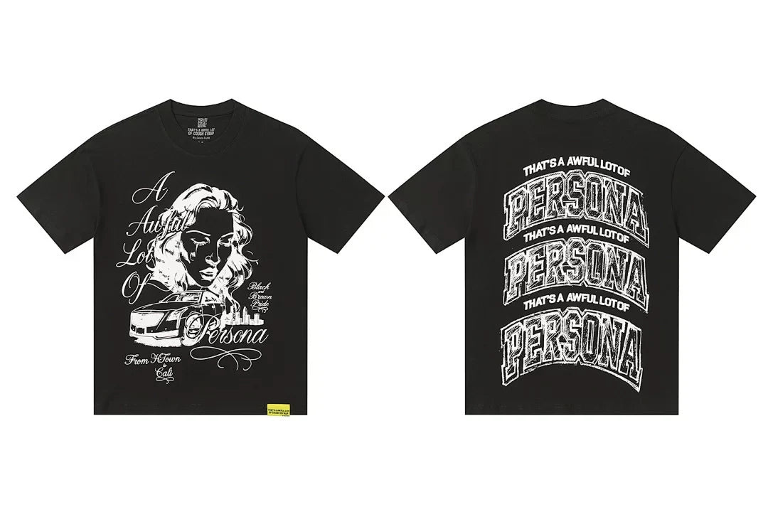 That's A Awful Lot Of Cough Syrup Persona Graphic T-Shirt - Black