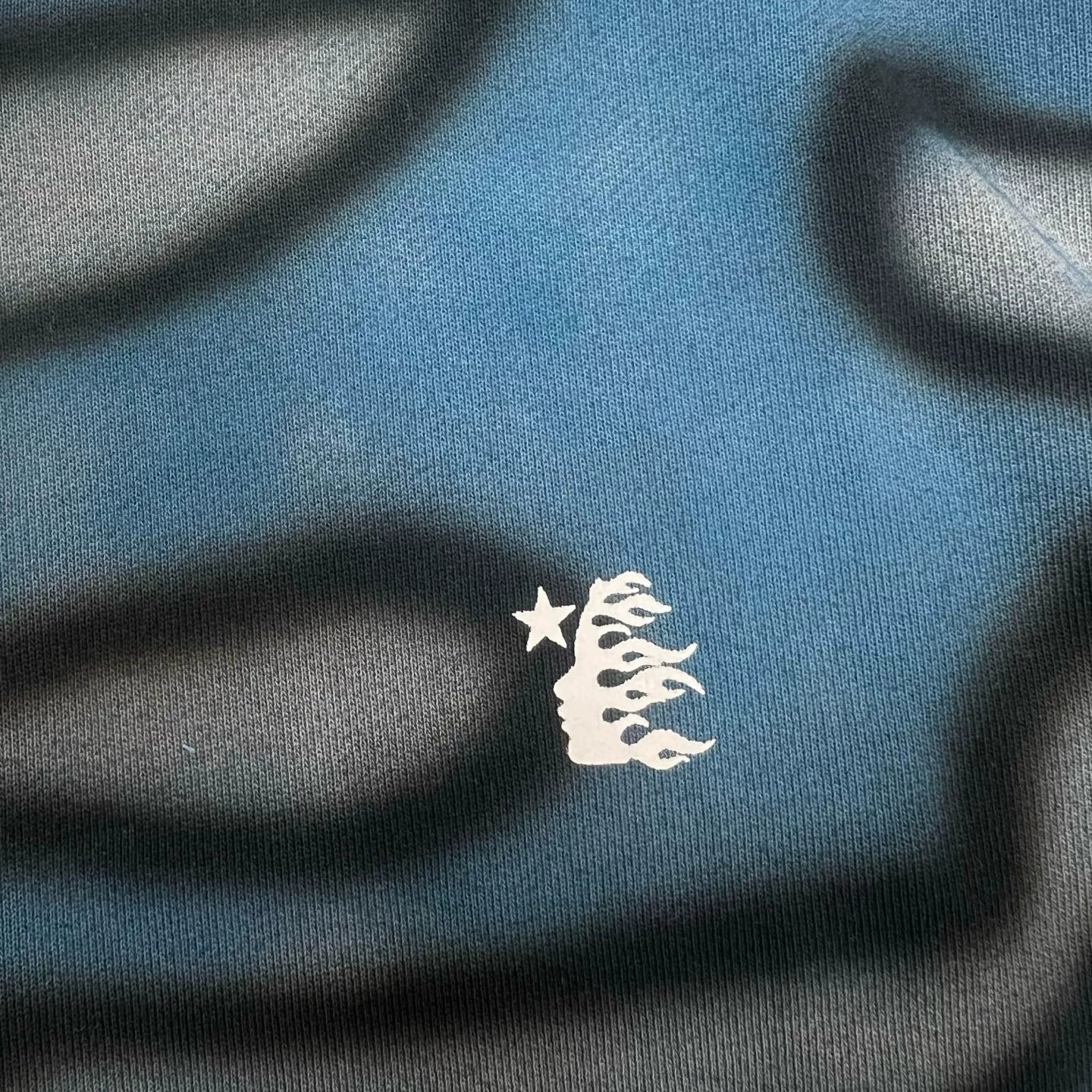 Hellstar American Tie Dye Classic Full-Zip Hoodie blue