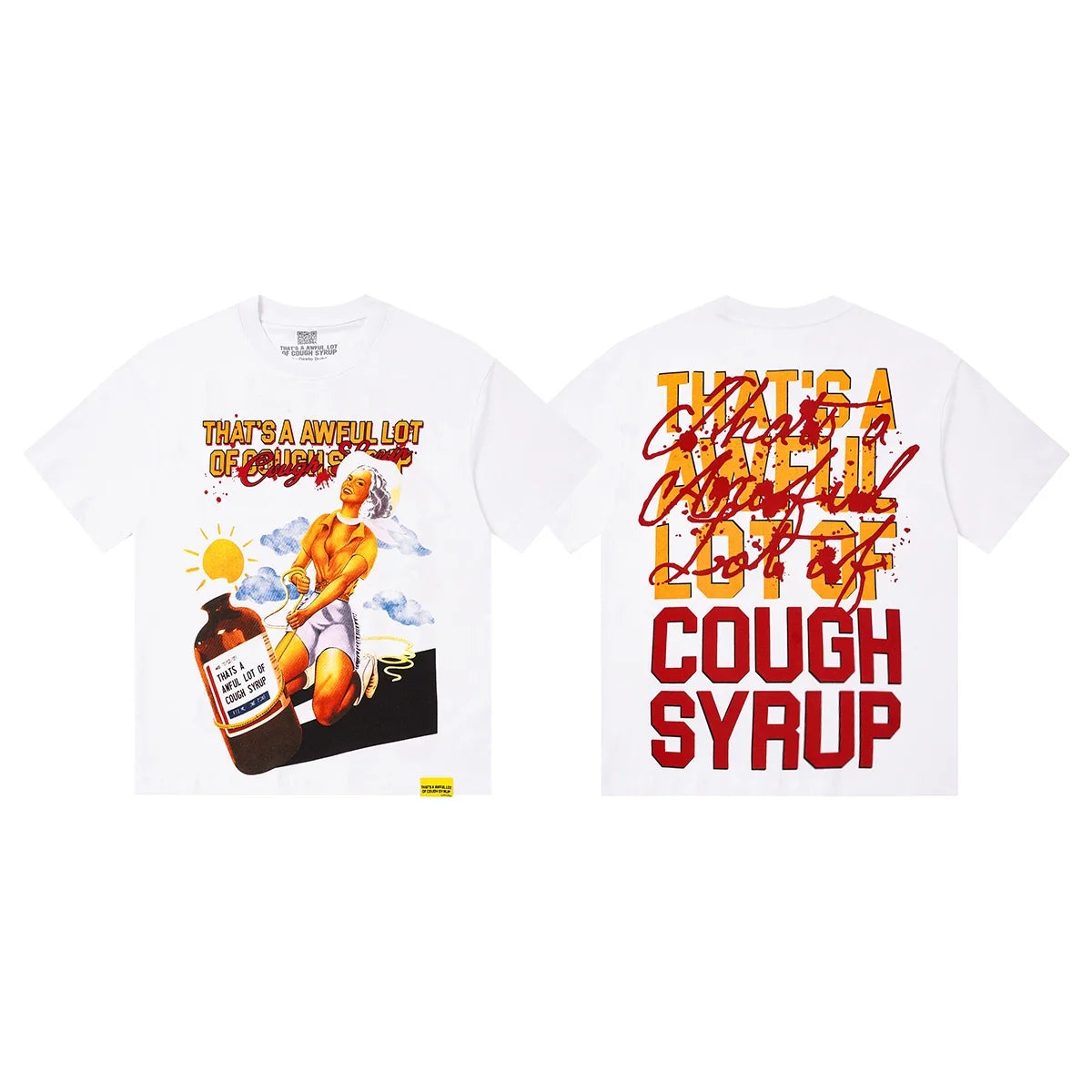 That's A Awful Lot Of Cough Syrup Summer Sipper Graphic T-Shirt - White