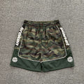 Broken Planet Market Camo Basketball Shorts - Green / Woodland Camo