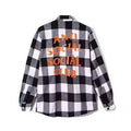 Anti Social Social Club Plaid Flannel Shirt - Black/White/Orange