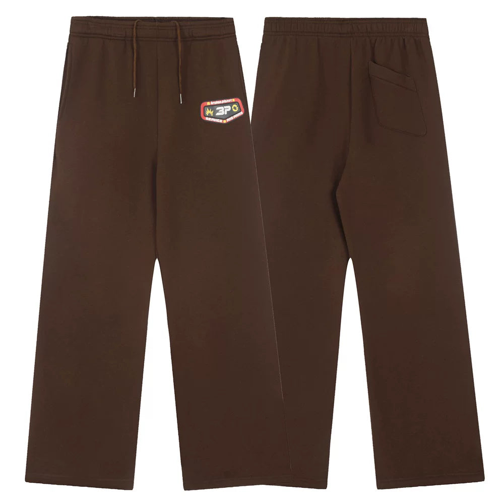 Broken Planet Market 3P Badge Sweatpants - Dark Brown