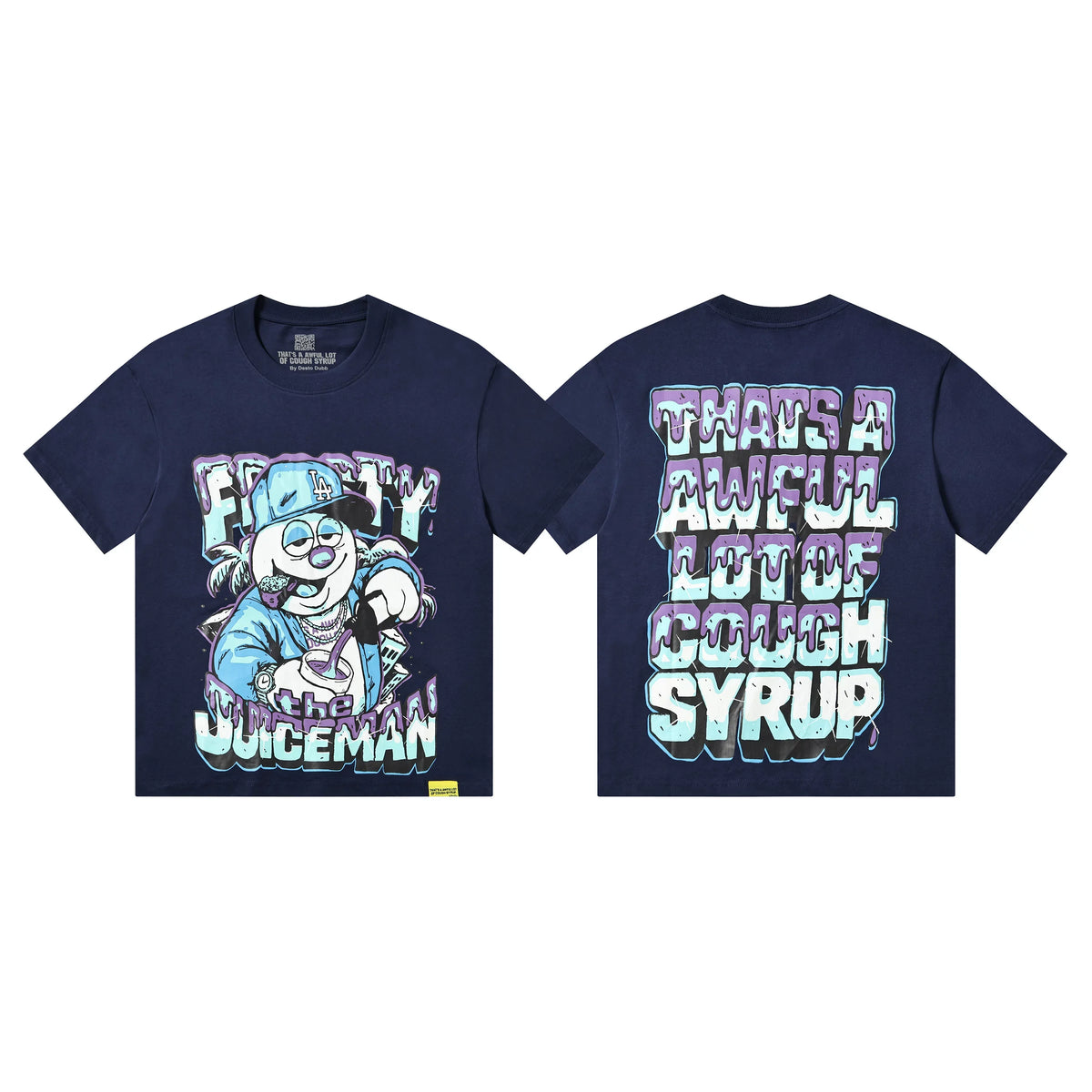 That's A Awful Lot Of Cough Syrup Frosty Juiceman T-Shirt - Navy