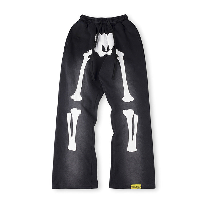 That's A Awful Lot Of Cough Syrup Skeleton Sweatpants - Black / White