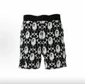 BAPE Style Monogram All-Over Print Ape Head Casual Shorts - Black/White