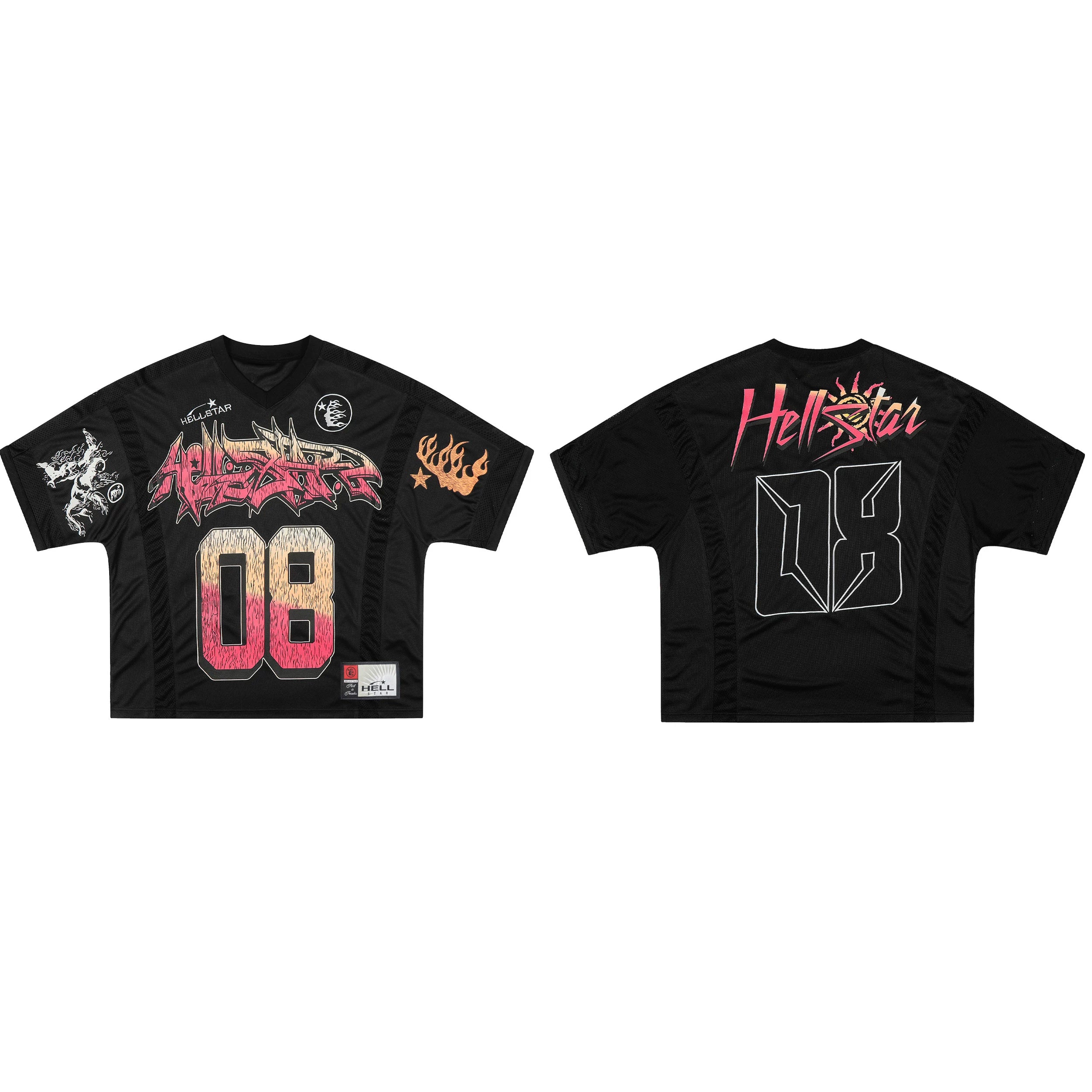 Hellstar Football Jersey - Black / Multi