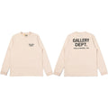 Gallery Dept. Hollywood Logo Long Sleeve T-Shirt - Beige/Oatmeal