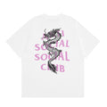 Anti Social Social Club Dragon Pink Logo T-Shirt - White