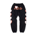 That's A Awful Lot Of Cough Syrup Angel Heart Sweatpants - Black / Peach