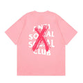 Anti Social Social Club Red X-Cross Logo T-Shirt - Pink