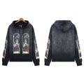 Who Decides War Vintage Washed Stained Glass Hoodie - Washed Black