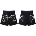 Hellstar Curved Graphic Shorts black