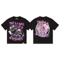 That's A Awful Lot Of Cough Syrup Neon Skull Graphic T-Shirt - Black