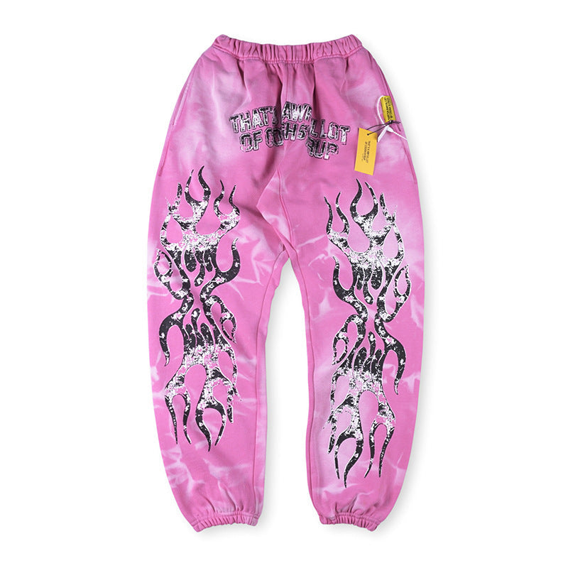 That's A Awful Lot Of Cough Syrup ALOCS Tribale Sweatpants - Pink / Wash