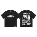 That's A Awful Lot Of Cough Syrup Umbrella Graphic T-Shirt - Black