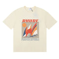 RHUDE French Riviera Graphic Print T-Shirt - Cream