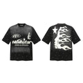 Hellstar Starry Speckled Flame Profile Graphic Tee - Black