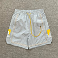 RHUDE Reflective Trim Logo Athletic Shorts - Light Grey / Yellow