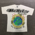 Hellstar Studios "Smile, The Worlds on Fire!" Earth Graphic Tee - White