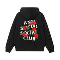 Anti Social Social Club Rose White Logo Hoodie - Black