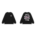 Anti Social Social Club Pink Circle Logo Long Sleeve T-Shirt - Black